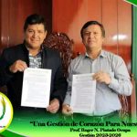 Municipalidad Distrital de Chirinos y UGEL de San Ignacio firman importe convenio de cooperación interinstitucional a favor de la educación del distrito.